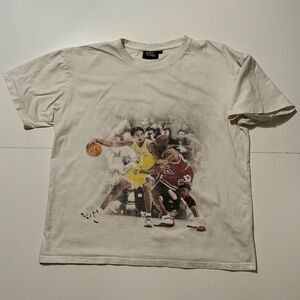 Grace Court Kobe Bryant Michael Jordan NBA Basketball Graphic S/S Crew T-Shirt